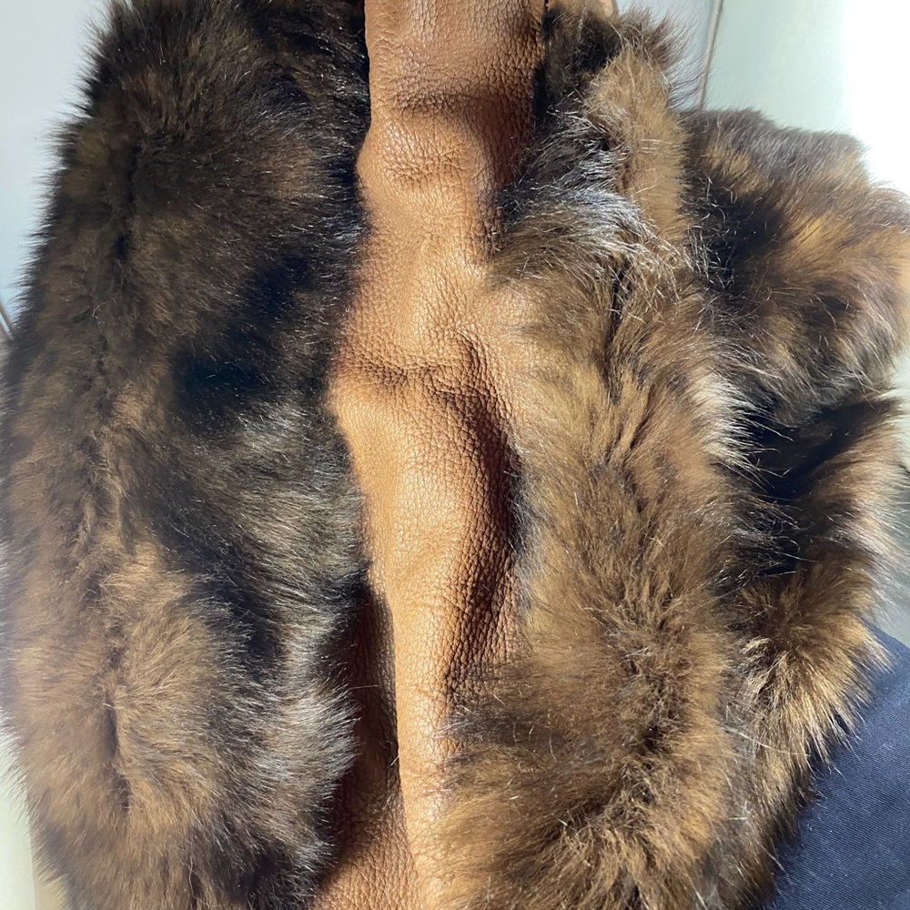 RL Brown Shearling Fur Hobo - NWT - Picture 5 of 8